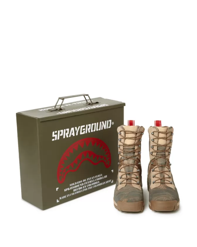 Sprayground BOOTS*CAMO TERRAIN FUERZA COBRA PARATROOPER BOOTS - MADE IN COLOMBIA NUMBERED 1/280 PAIRS