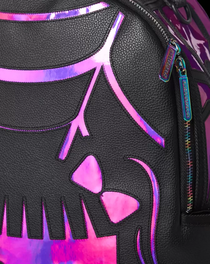 Sprayground BACKPACKS*CAZZU IRIDESCENT CUT u0026 SEW SPIDER SKULL SHARK BACKPACK (DLXV)