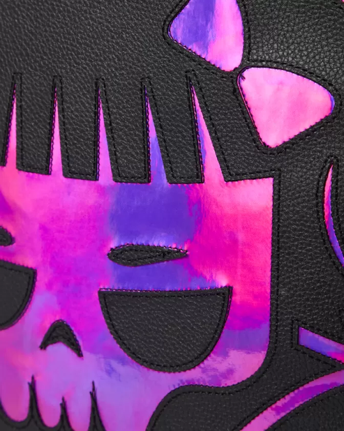 Sprayground BACKPACKS*CAZZU IRIDESCENT CUT u0026 SEW SPIDER SKULL SHARK BACKPACK (DLXV)