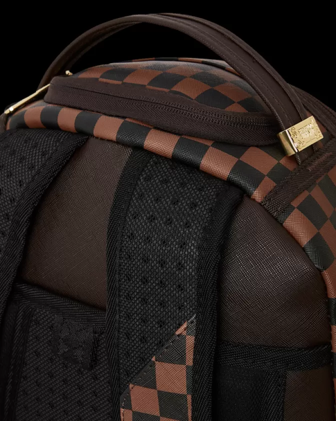 Sprayground BACKPACKS*EXTERIOR GOLD ZIP POCKET SHARKS IN PARIS BACKPACK (DLXV)