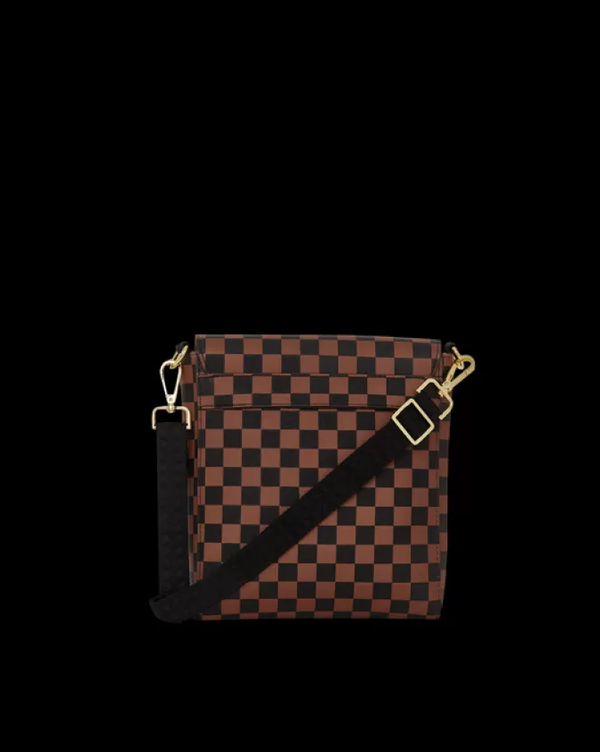 Sprayground SLINGS | CROSSBODYS*EXTERIOR GOLD ZIP POCKET SHARKS IN PARIS MESSENGER SLING BAG