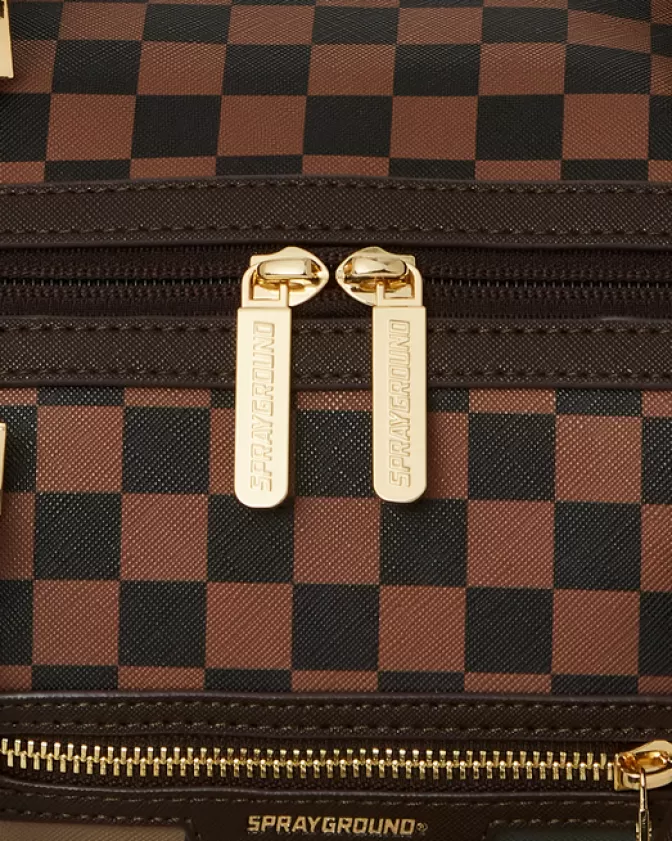 Sprayground DUFFLES*EXTERIOR GOLD ZIP POCKET SHARKS IN PARIS MINI DUFFLE