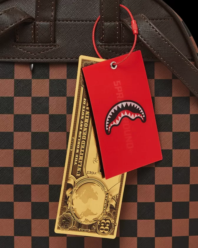 Sprayground SAVAGES | BACKPACKS*EXTERIOR GOLD ZIP POCKET SHARKS IN PARIS SAVAGE BACKPACK