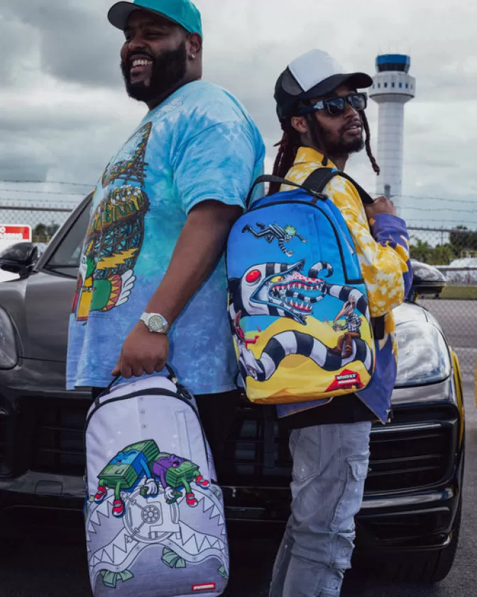 Sprayground BACKPACKS*MONEY BOYS I MAKE MONEY WHILE I SLEEP KNAPSACK (DLXR)