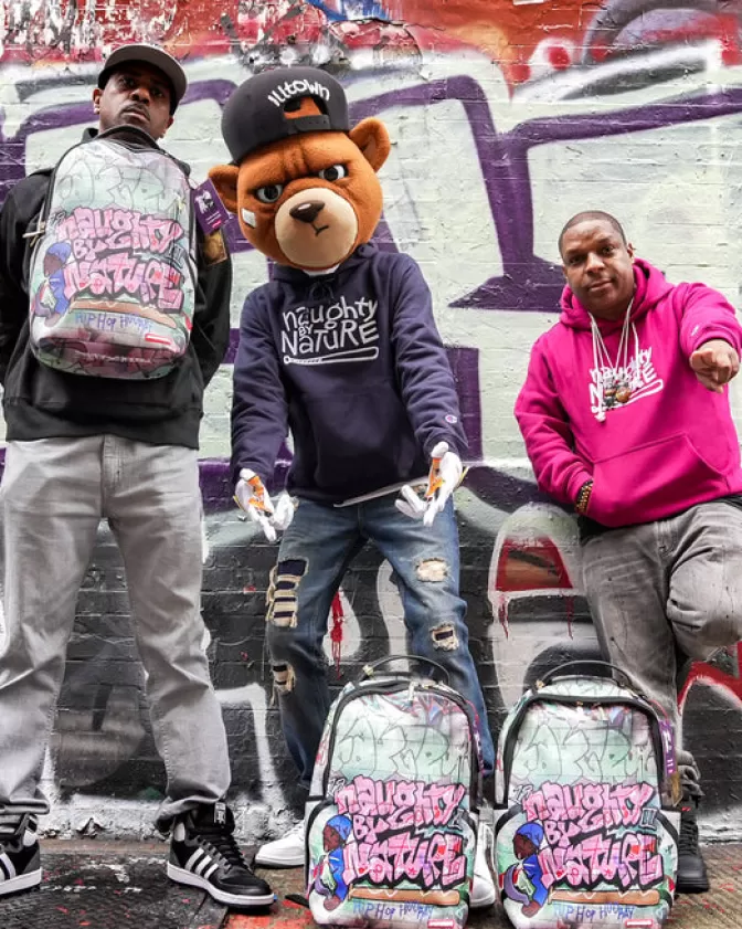 Sprayground BACKPACKS*NAUGHTY BY NATURE HIP HOP HOORAY 30TH ANNIVERSARY COLLAB BACKPACK