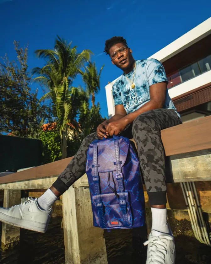 Sprayground HILLS | BACKPACKS*SHARK CHECK (BLUE) HILLS BACKPACK