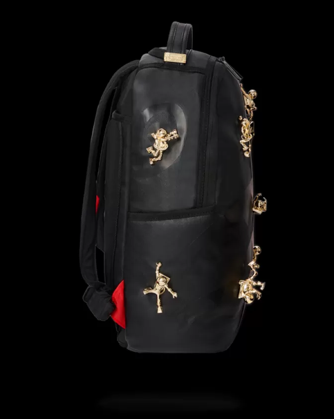 Sprayground BACKPACKS*THE LOST IN SPACE BACKPACK (10 3D GOLD METAL ASTRONAUTS)