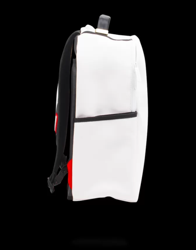Sprayground BACKPACKS*THE DIY WHITE BACKPACK (VEGAN LEATHER u0026 INNER MONEY LINING) u0026 MARKERS INCLUDED