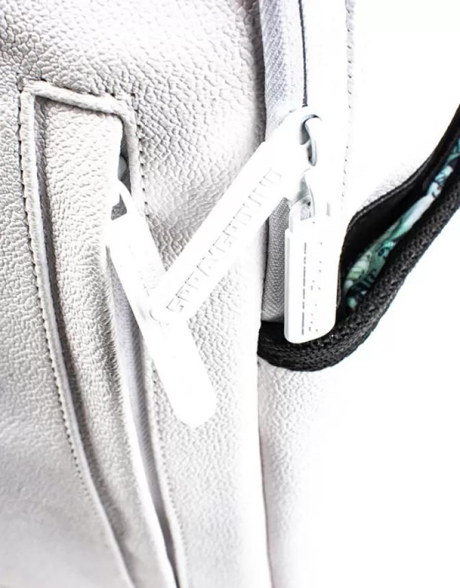 Sprayground BACKPACKS*THE DIY WHITE BACKPACK (VEGAN LEATHER u0026 INNER MONEY LINING) u0026 MARKERS INCLUDED