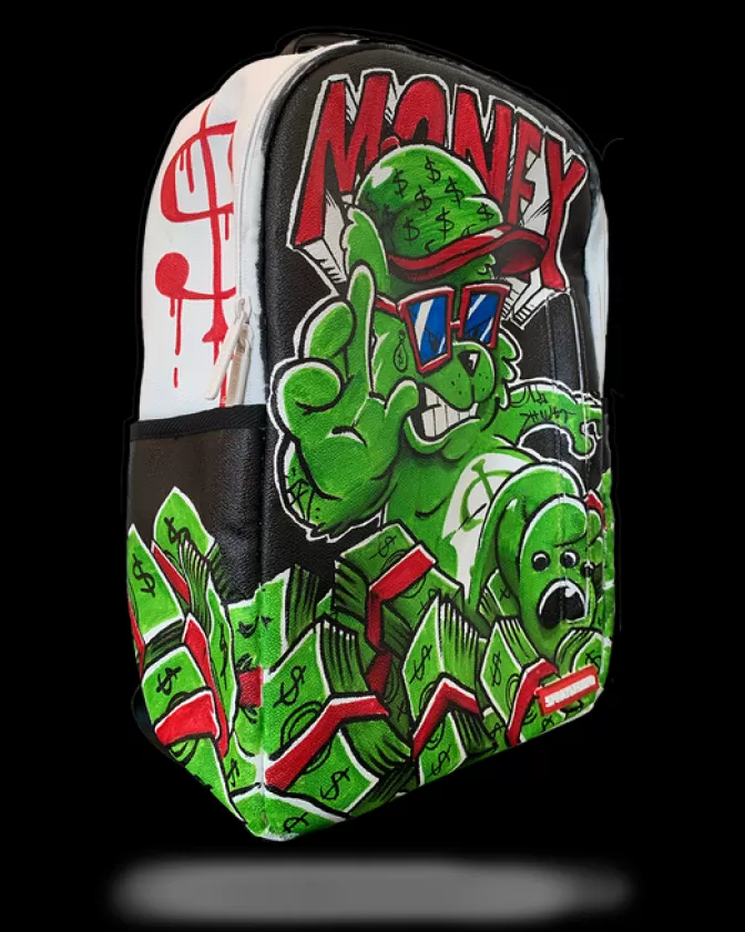 Sprayground BACKPACKS*THE DIY WHITE BACKPACK (VEGAN LEATHER u0026 INNER MONEY LINING) u0026 MARKERS INCLUDED